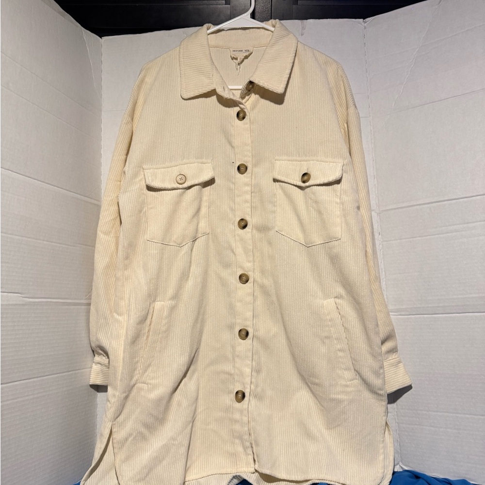 Cream Corduroy Dress/Jacket